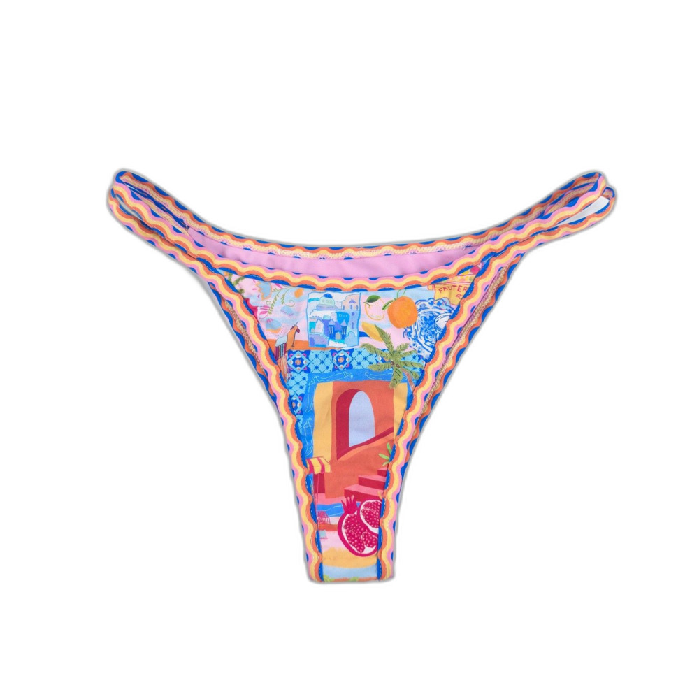 BYDEE Prague Bikini Bottom in Cabana Beachy Boho Resort Baddie Coconut Girl Y2k